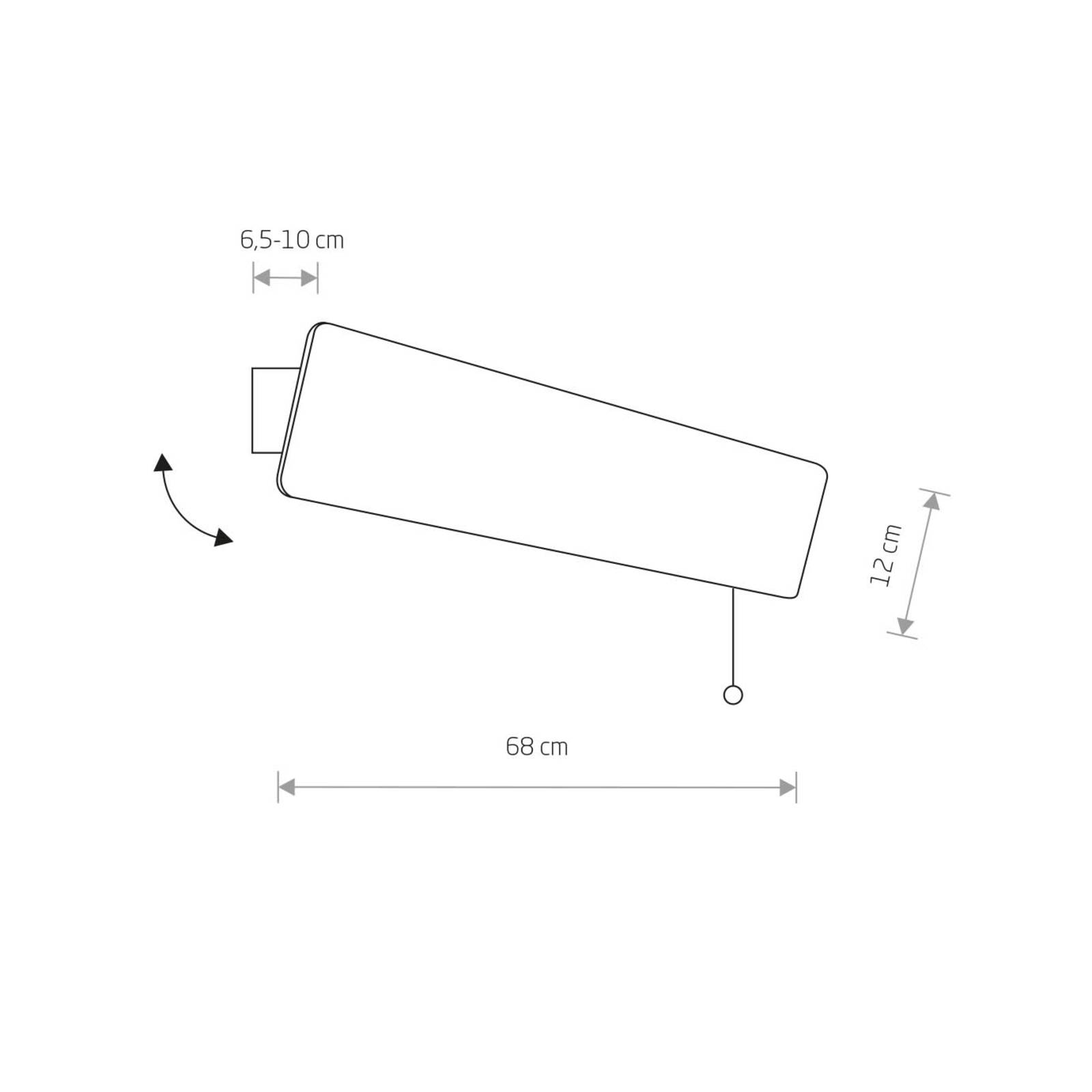 Euluna Applique LED Oslo largeur 68 cm chêne clair