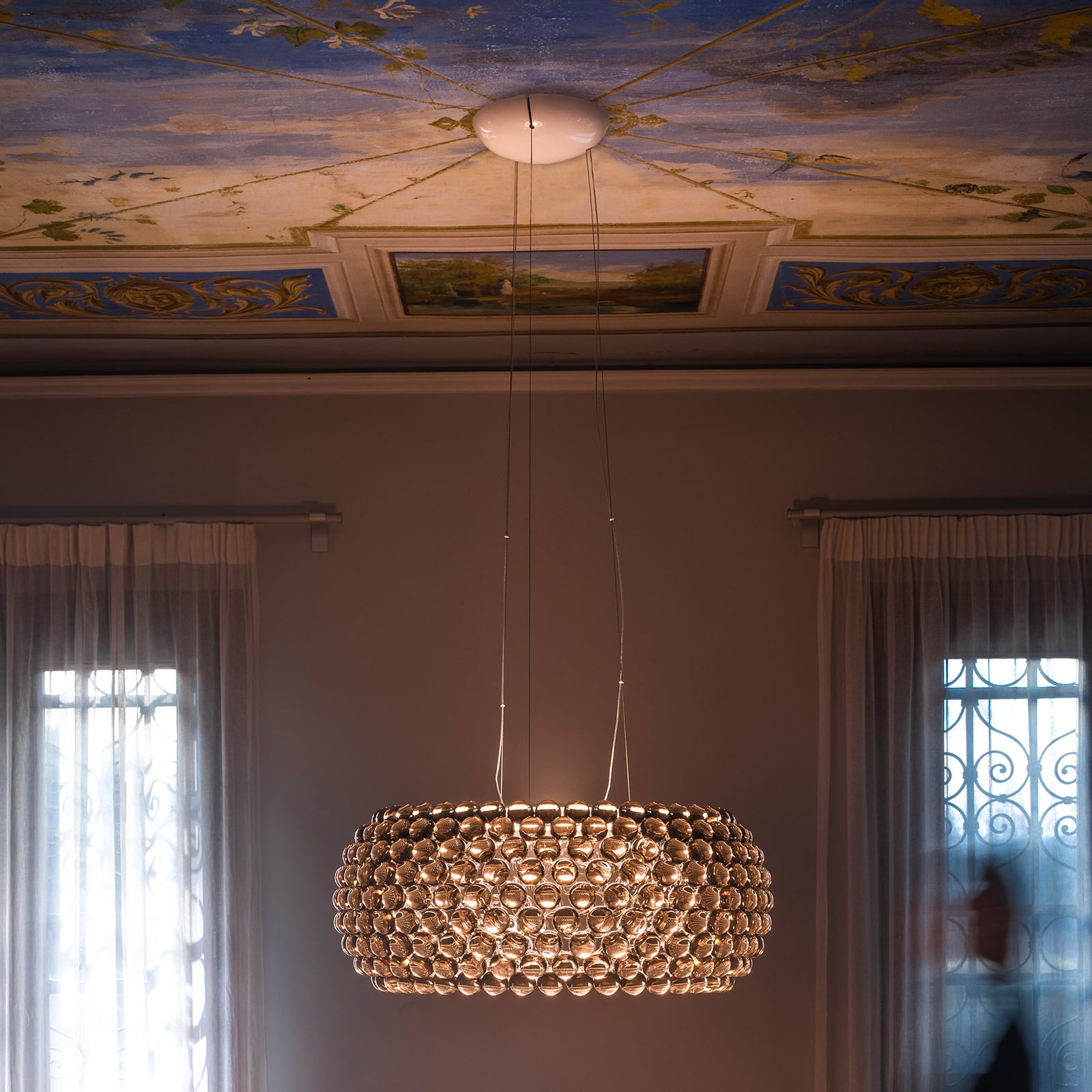 Caboche Plus Grande LED visilica, prozirna - Foscarini