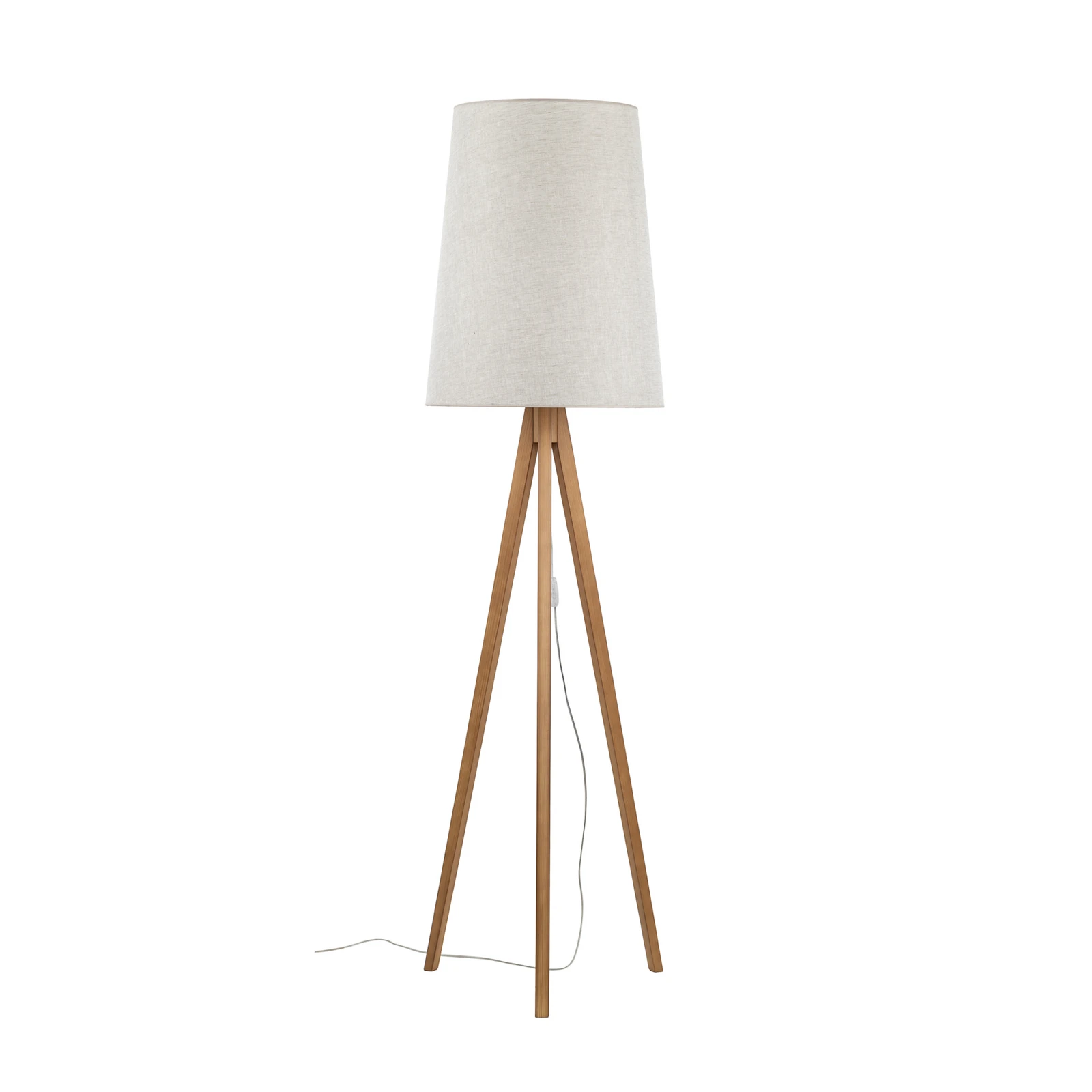 Φωτιστικό δαπέδου Walz, κρεμ, ξύλο, ύψος 175 cm, E27