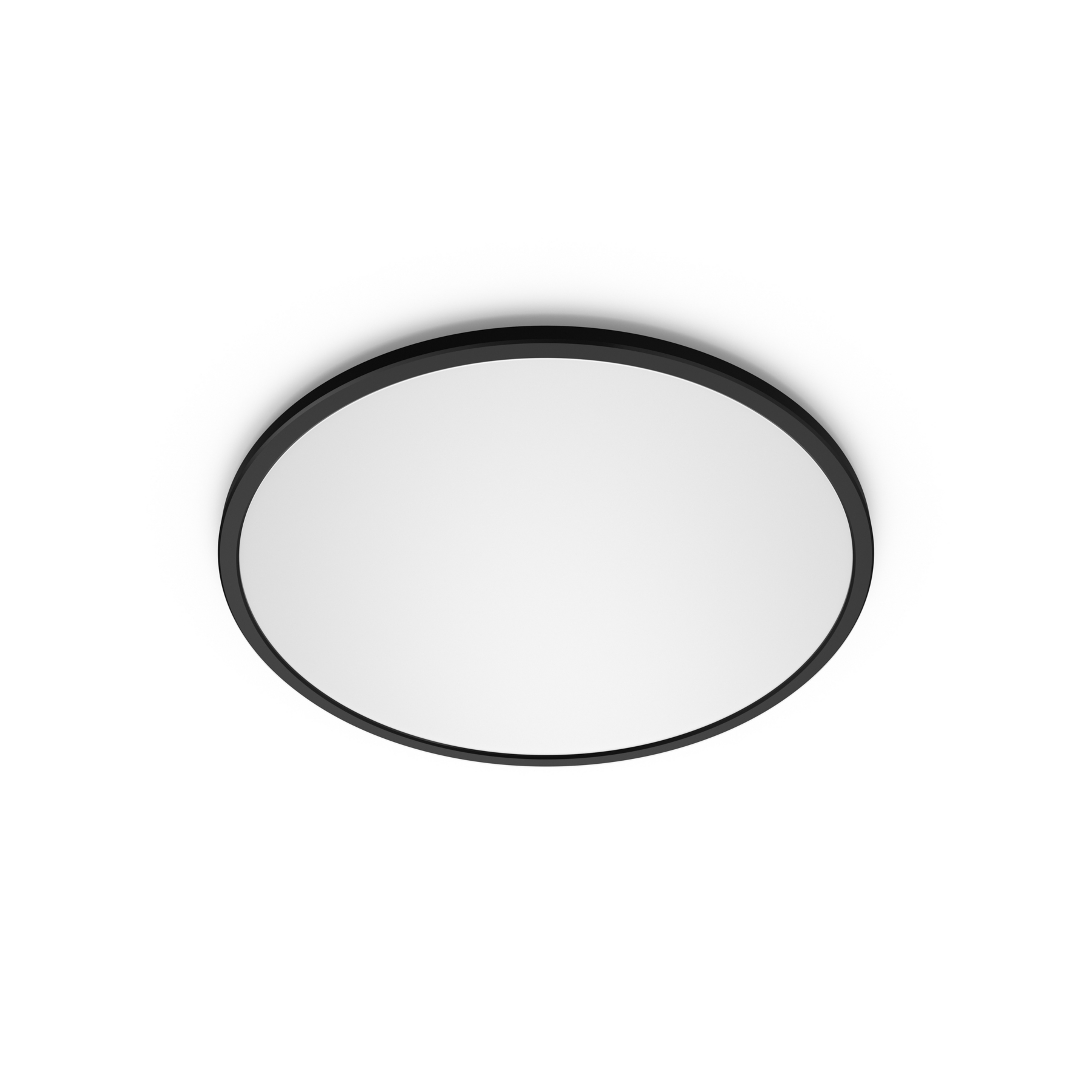 Φωτιστικό οροφής Philips SuperSlim LED, IP44, Ø 24,5 cm, μαύρο