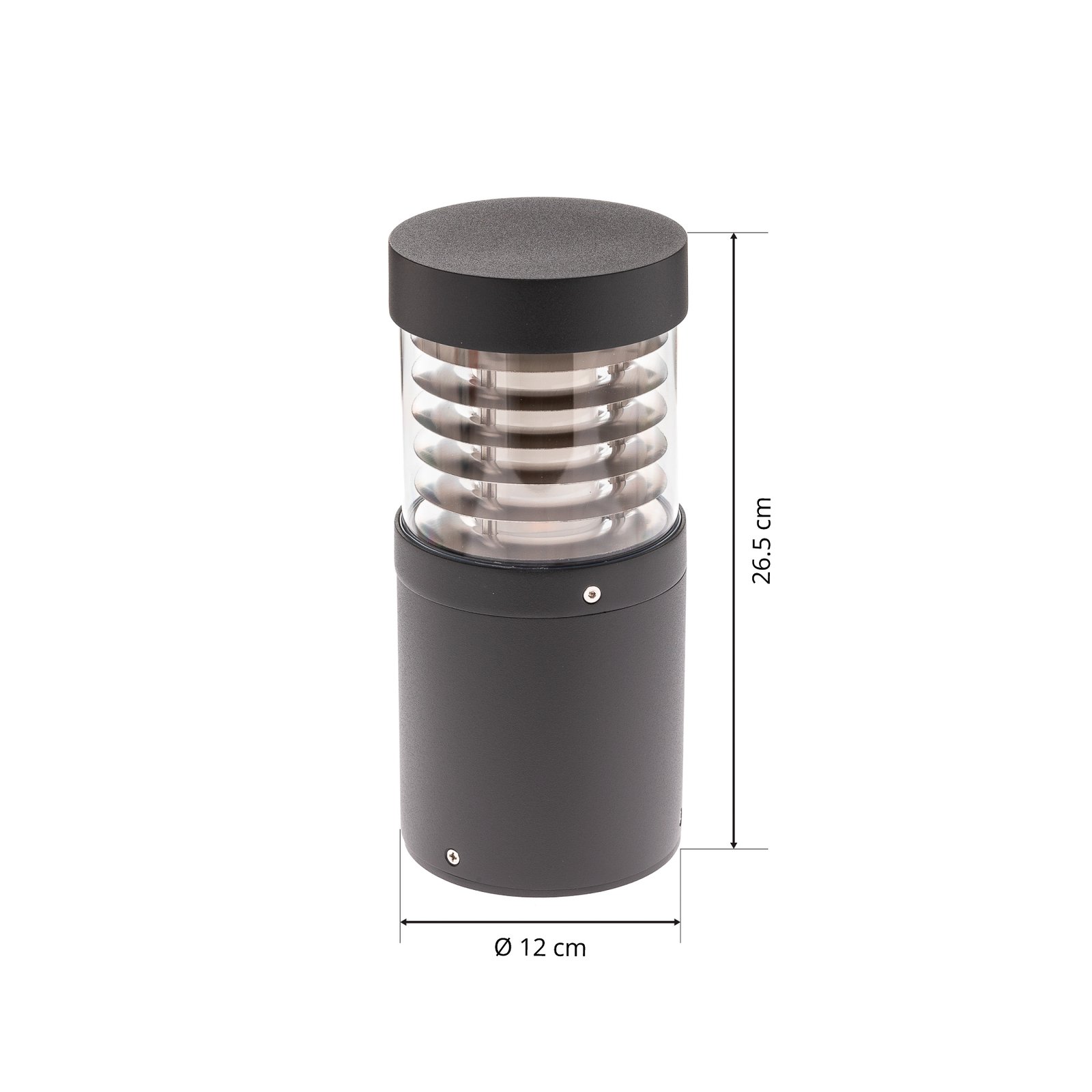 Lucius Außen Gartenleuchte H26 Graphite - Lucande