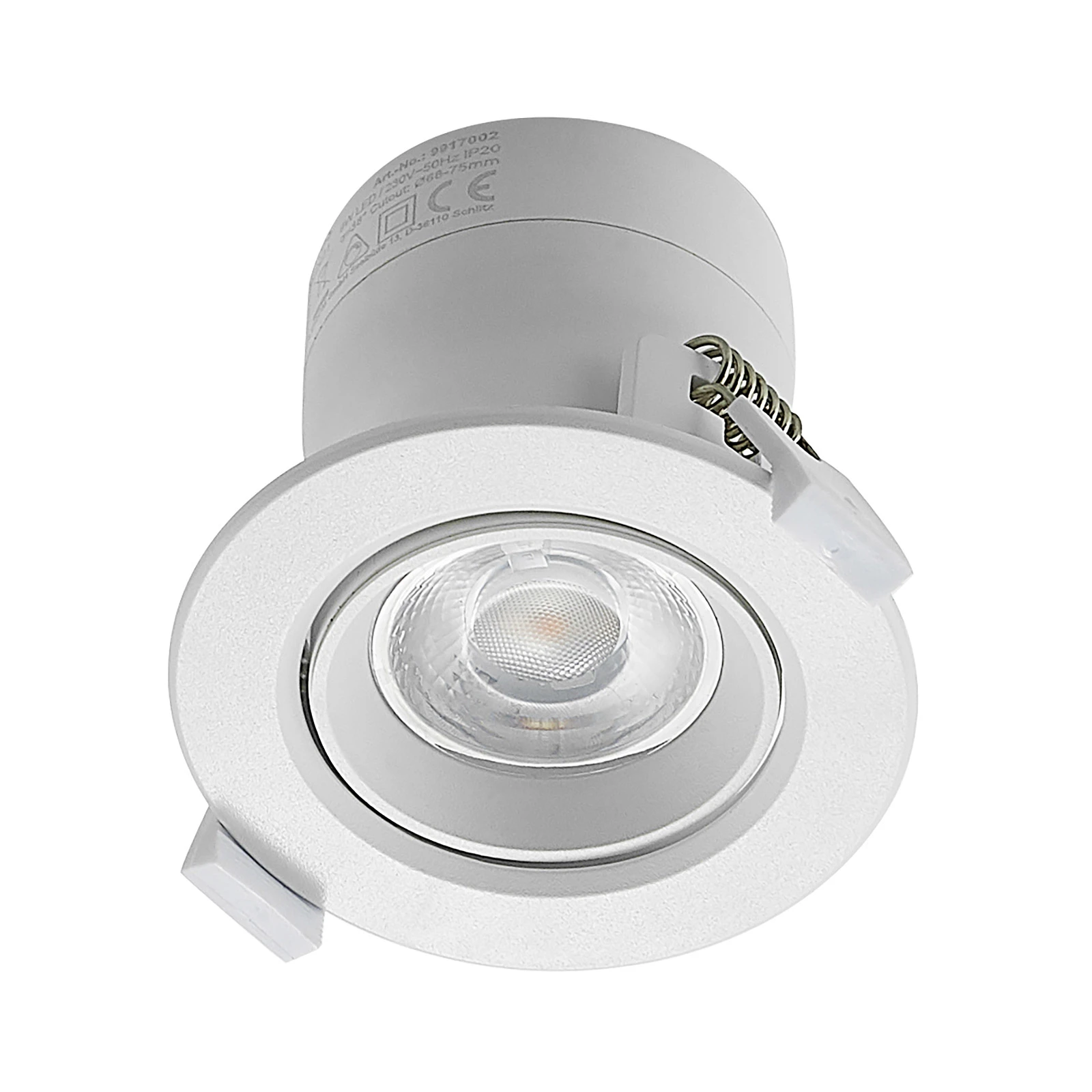 Prios LED ugradbena svjetiljka Shimar, bijela, 9 W, 3000K, prigušiva