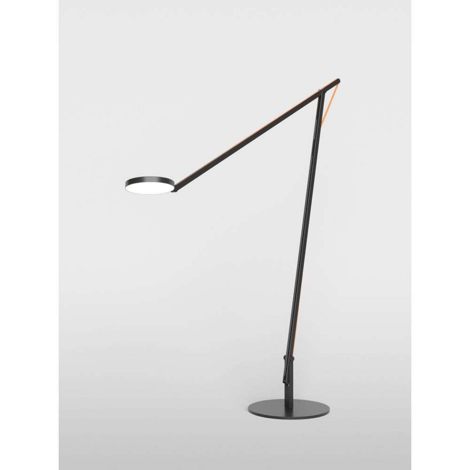 String XL Floor Lamp Matt Black/Orange - Rotaliana