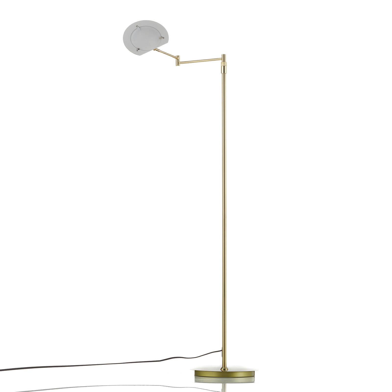 Lampadaire LED Calcio réglable laiton mat