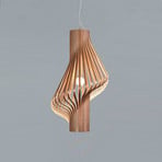 Attractive designer hanging light Diva, walnut