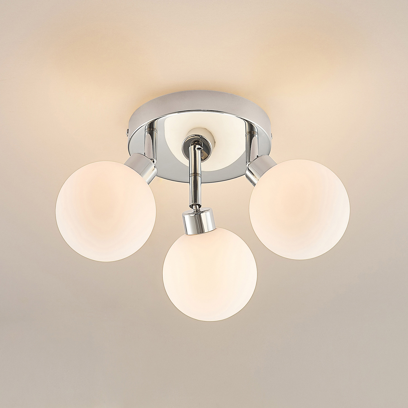 Zaniba 3 Round Deckenleuchte Chrome - Lindby