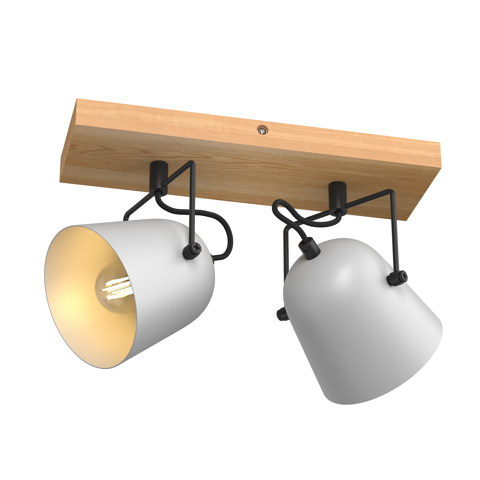 Lindby Adalin plafondlamp, 2-lamps, grijs