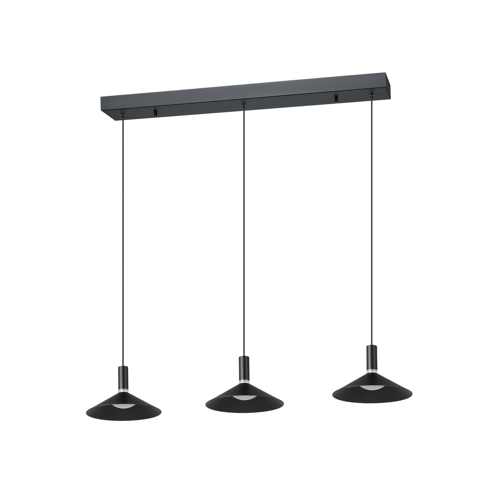 Slimme hanglamp Conomavilla-Z, zwart 92 cm 3-lamps CCT RGB Slimme hanglamp Conomavilla-Z, zwart 92 cm 3-lamps CCT RGB
