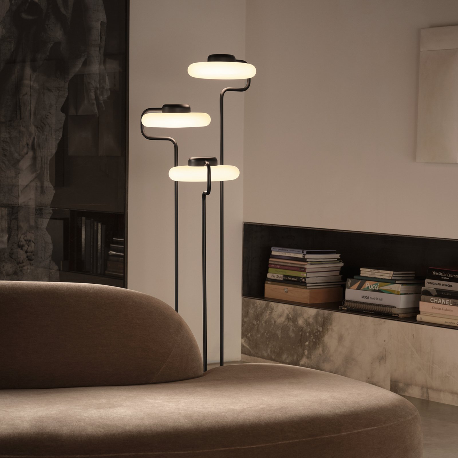 kdln LED-Stehleuchte TRATTO, schwarz, Höhe 150 cm, 3-flammig