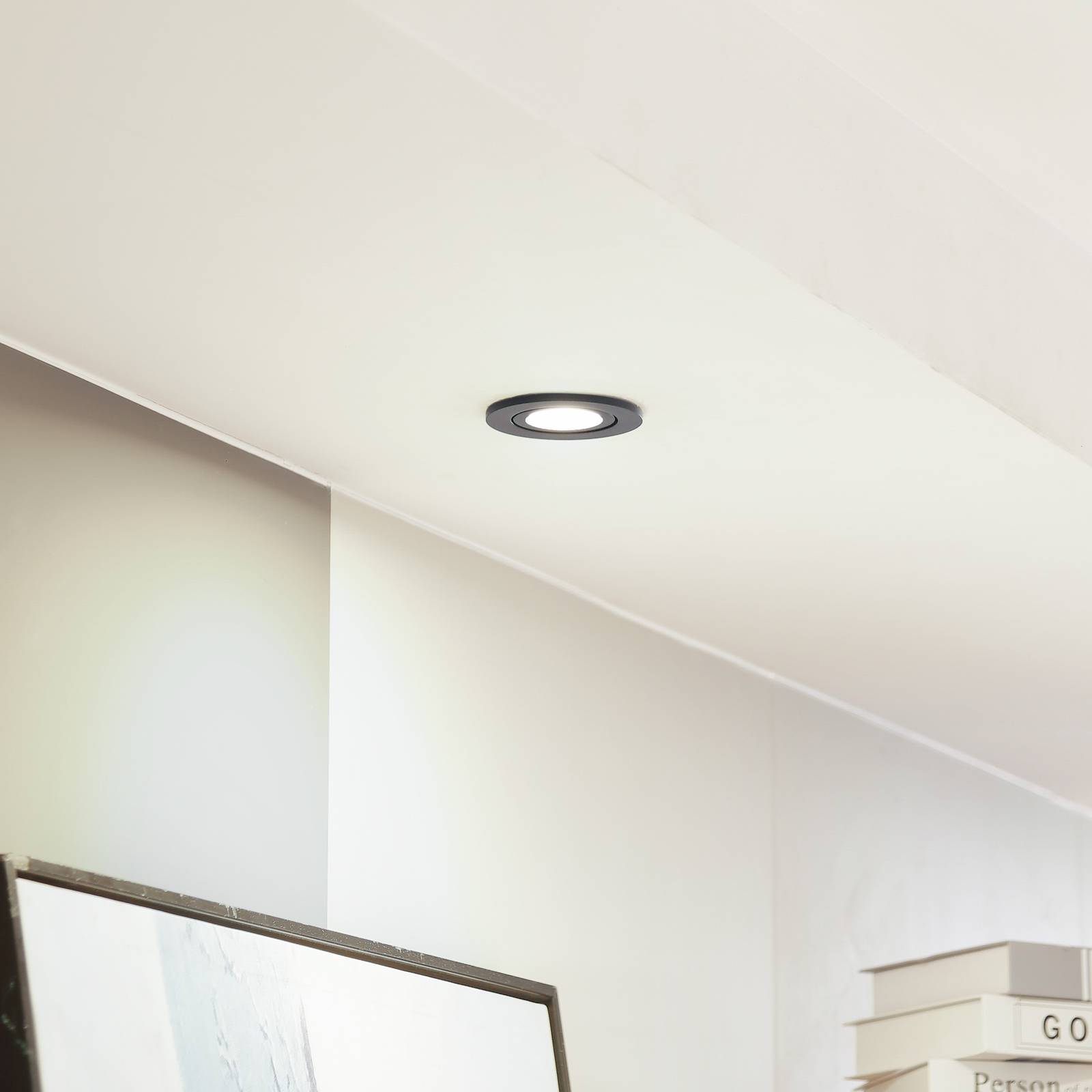 E-shop Arcchio LED stropné svietidlo Eliar round black CCT otočné