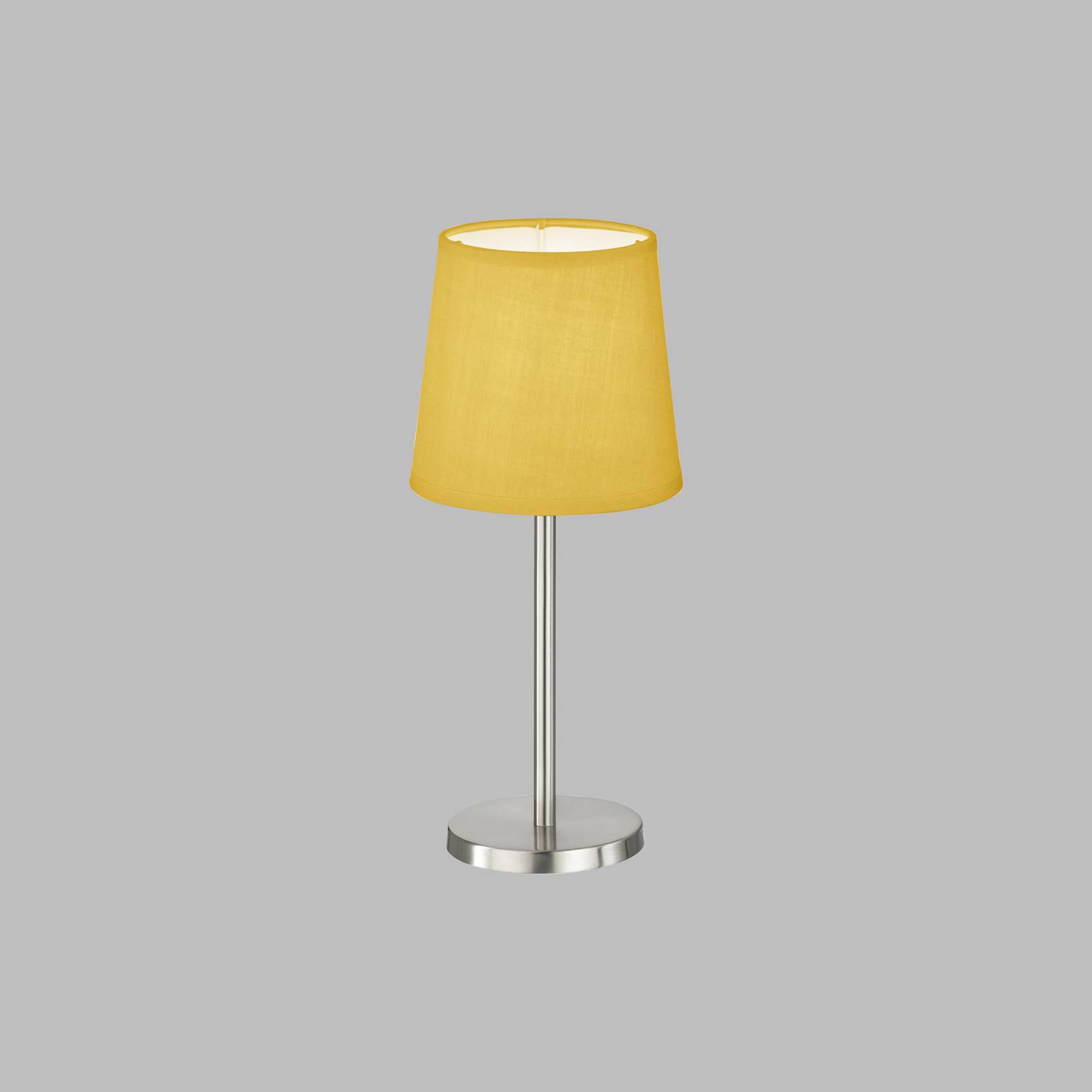FH Lighting Eve bordlampe hørskærm nikkel/gul