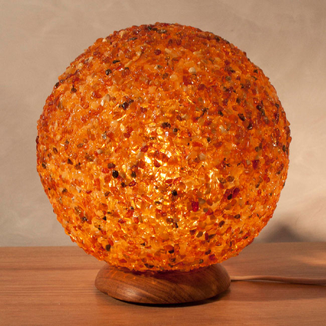 Extravagant bordslampa Bernstein i klotdesign