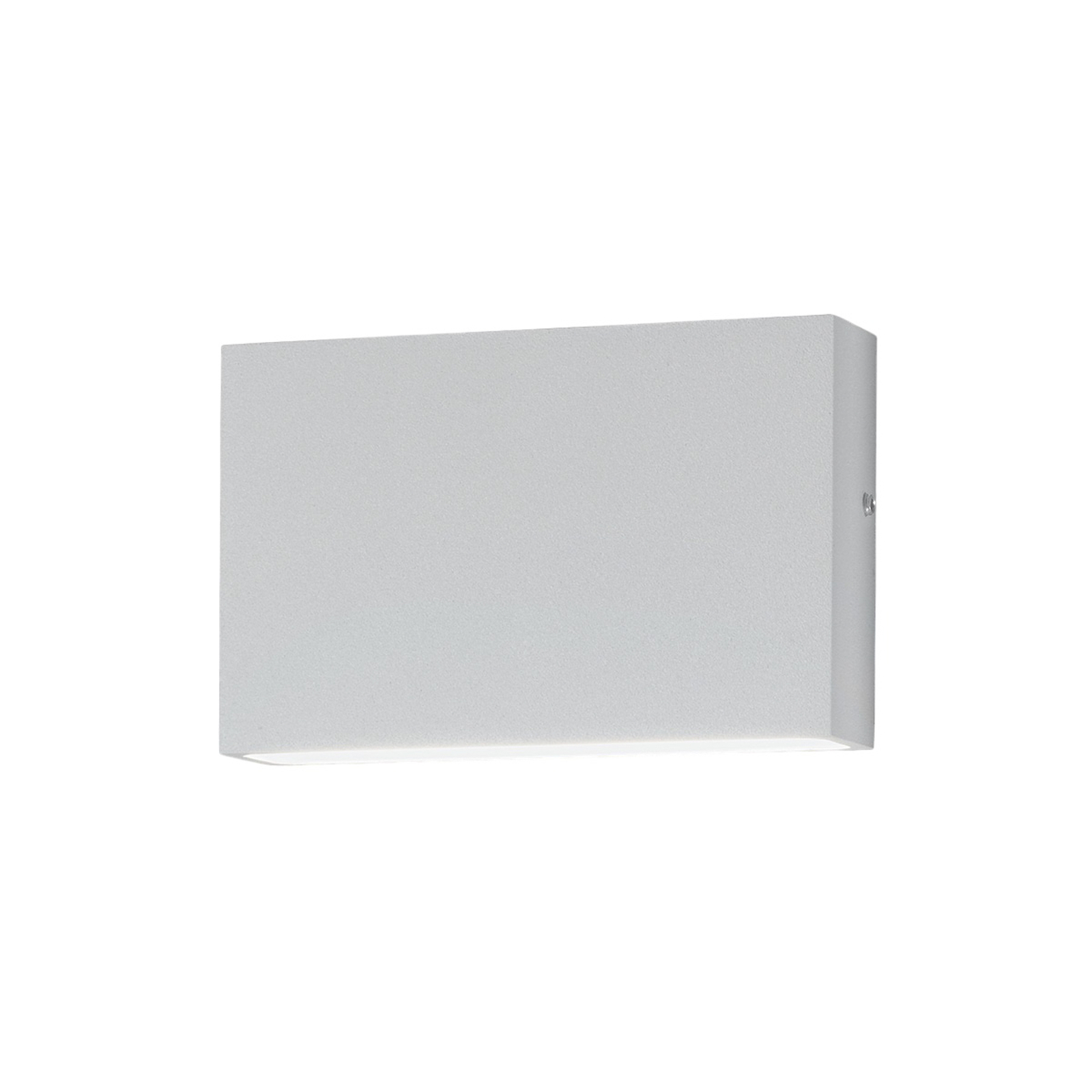 EGG LED outdoor wall light Flatbox, white, 11x7 cm, aluminium