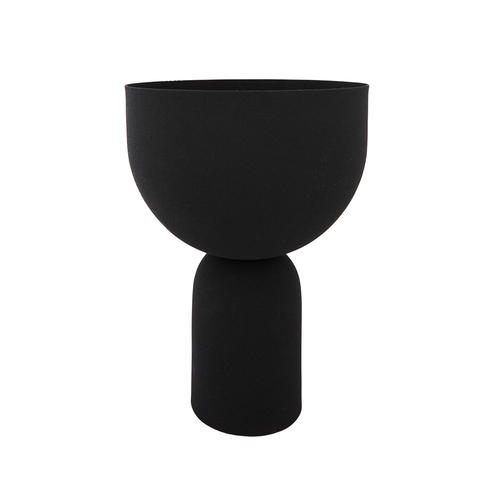 Vaso AYTM Torus, preto, Ø 22 cm, altura 30,6 cm, ferro