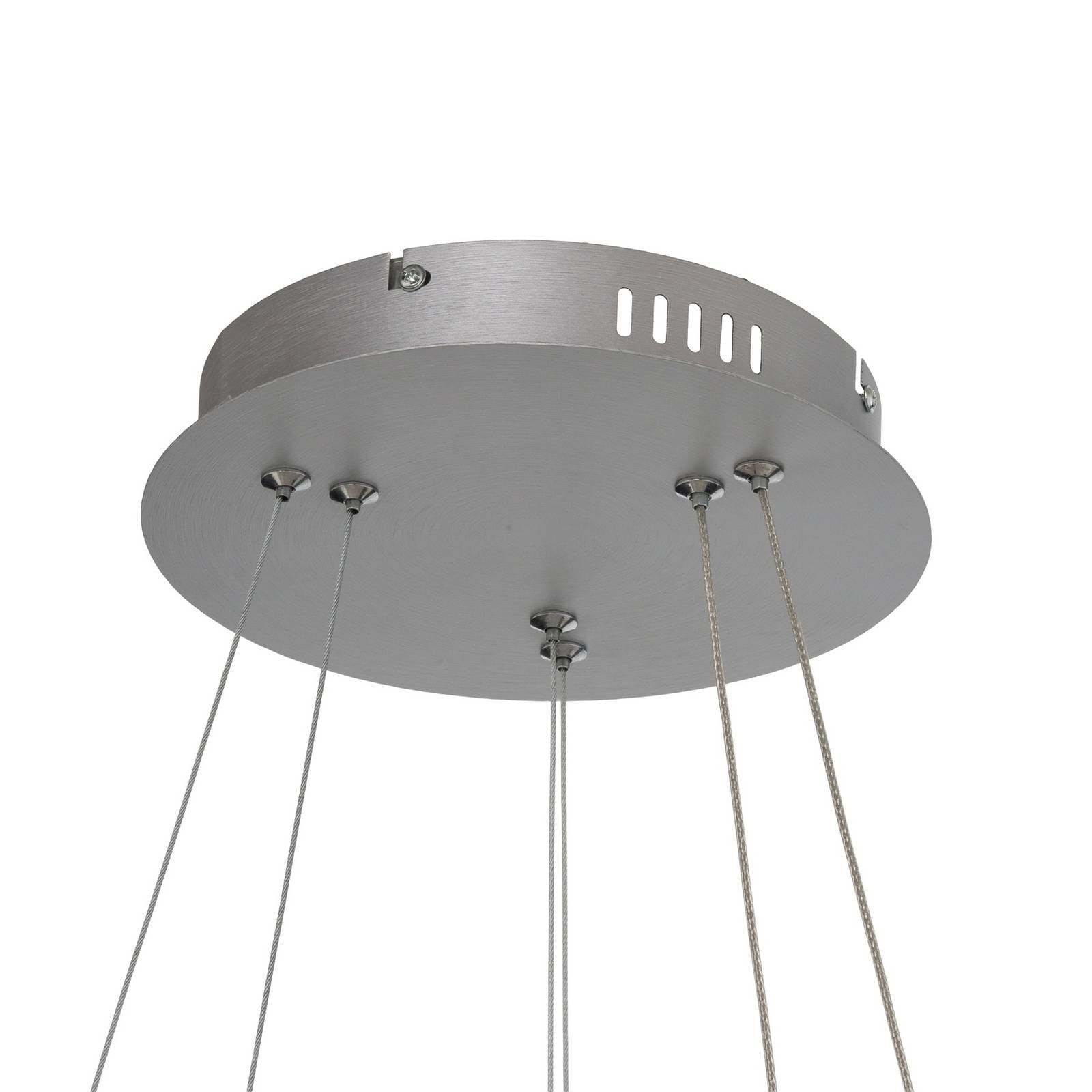 Żyrandol LED Gala, srebrny, metal, Ø 60 cm, 4000 K