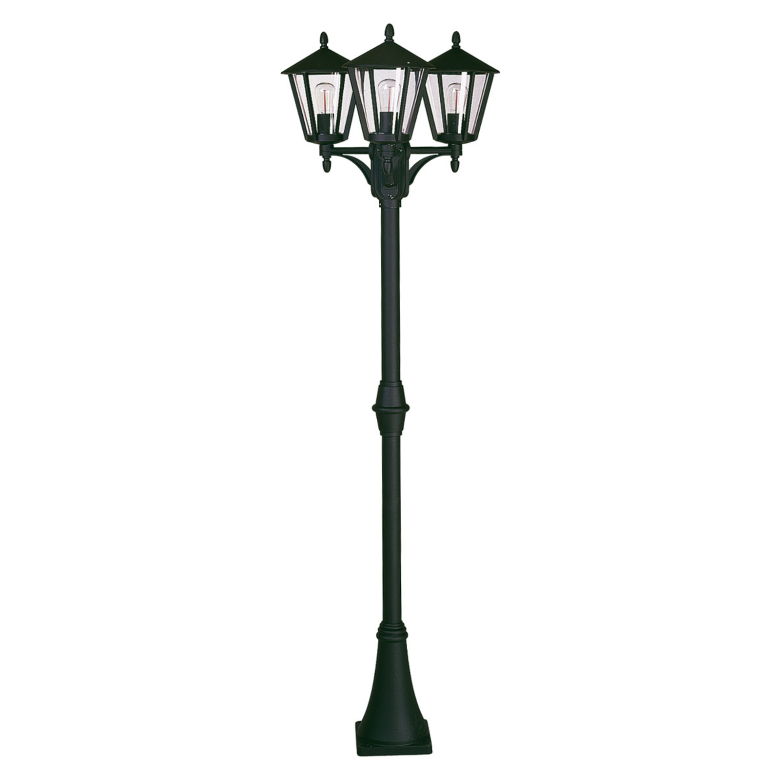 Lampione 3 luci stile rustico 680, nero