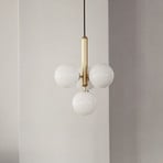 Nuura Miira 4 hanging light 4-bulb brass/opal