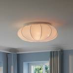 Aeron ceiling light, textile, white, diameter 60 cm