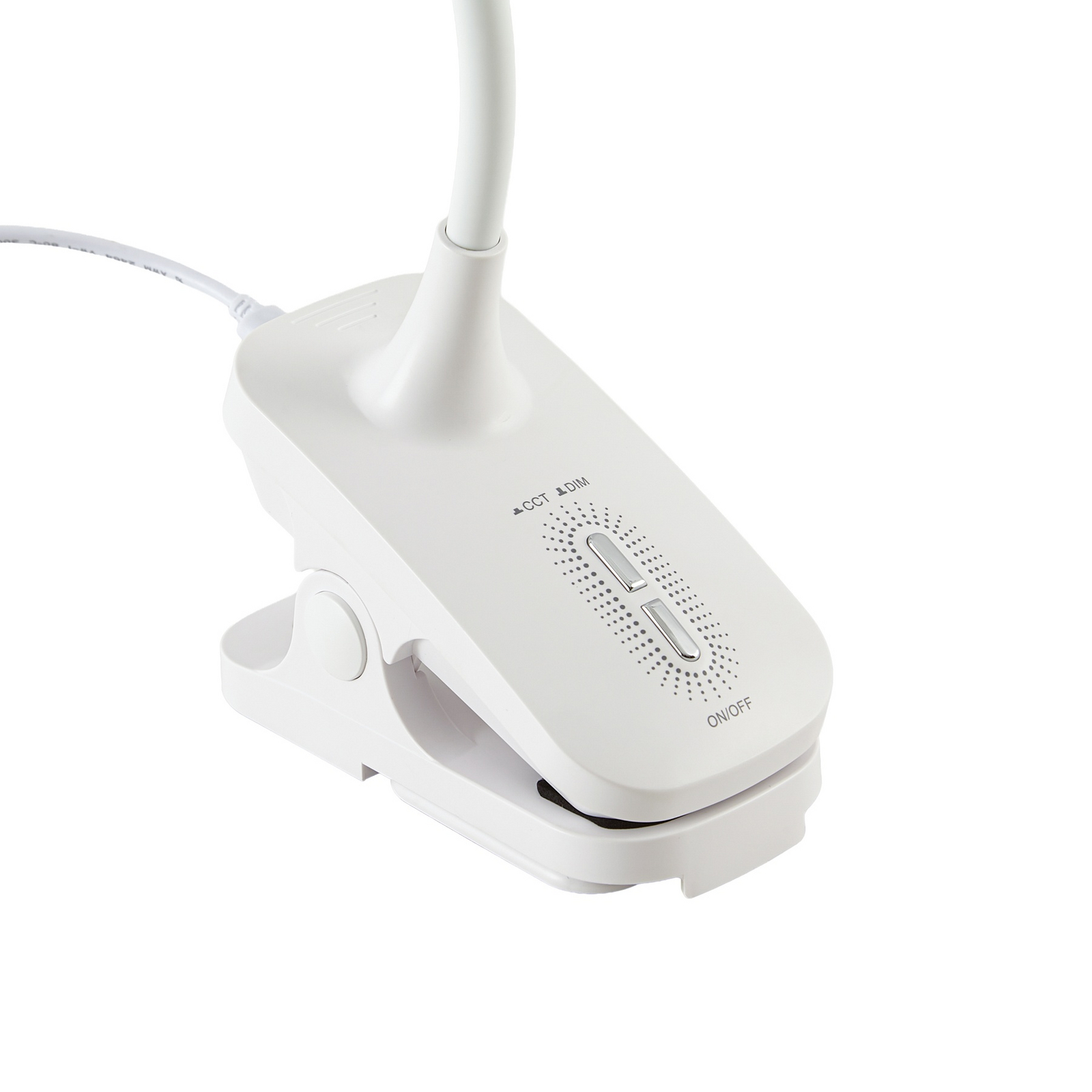 Lampe à pince Meldem, batterie rechargeable, blanche, à intensité variable, Lampe à pince Meldem, batterie rechargeable, blanche, à intensité variable,