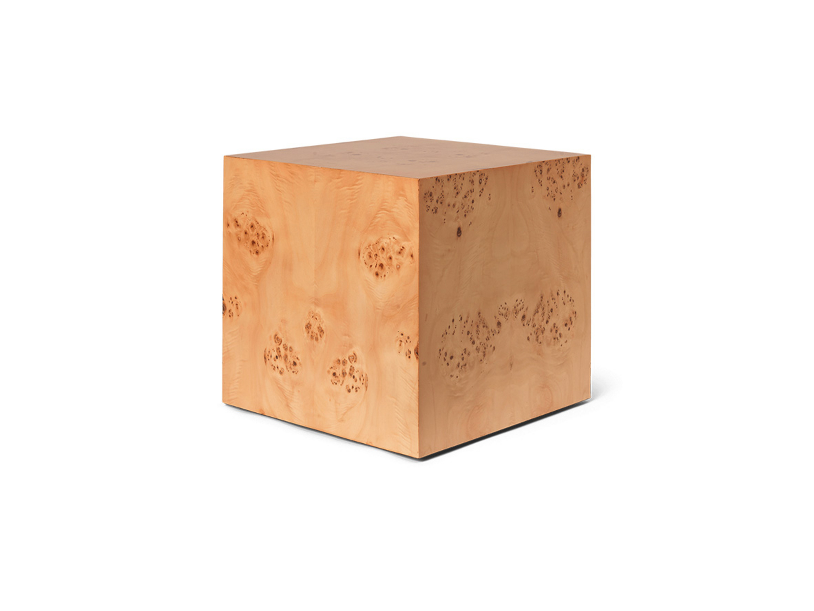 Burl Cube Side Table Natural - ferm LIVING