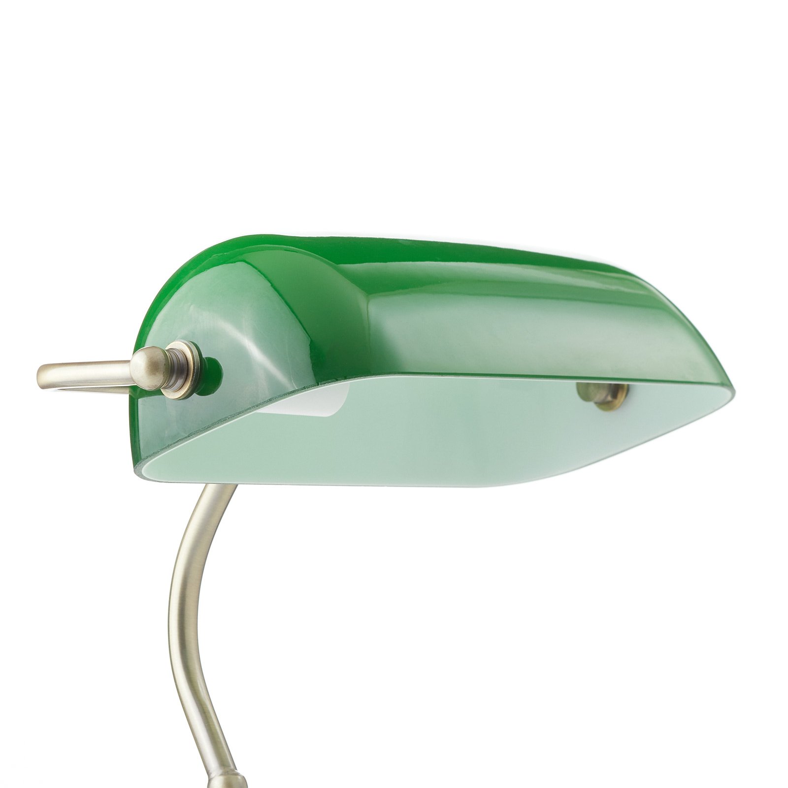 Klassisk bordslampa Bankers 42 cm, grön