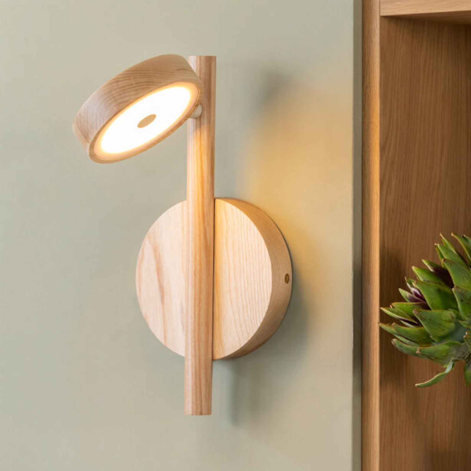 GOOD & MOJO applique a LED Okinawa, naturale, spina, legno