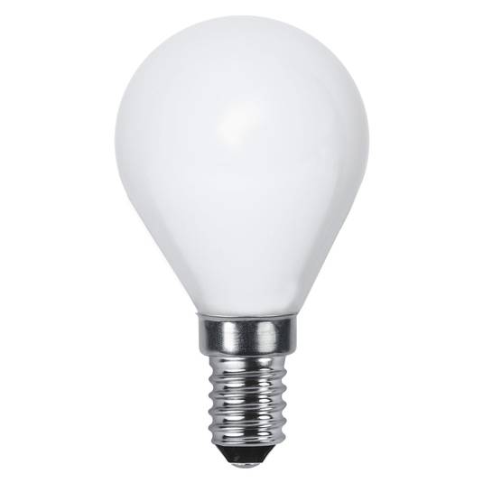 Golf ball LED bulb E14 2,700 K opal Ra 90 4.7 W