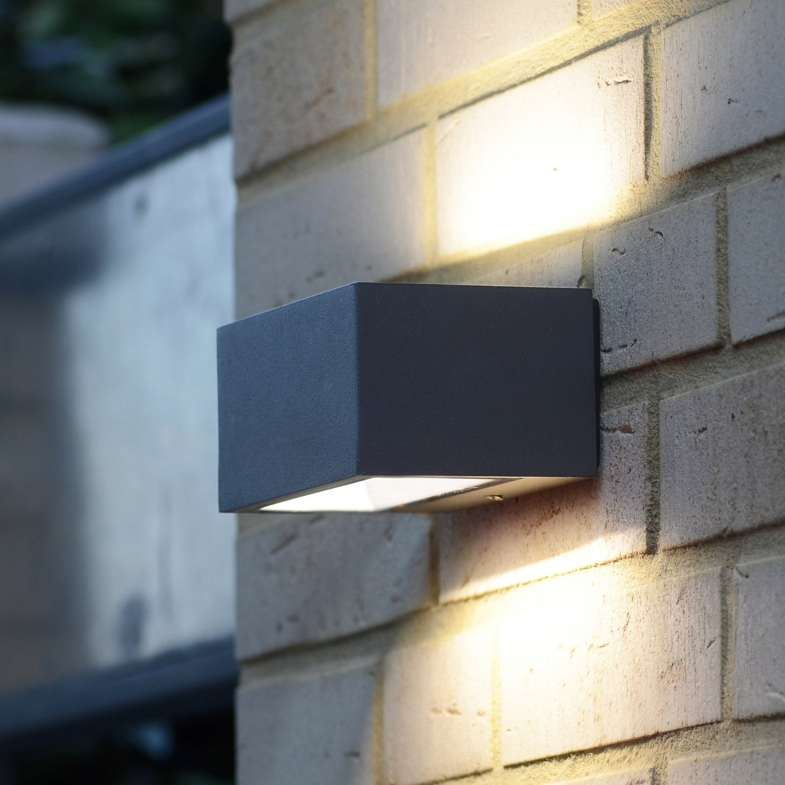 Aplique LED exterior Gemini 22cm 3.000K antracita