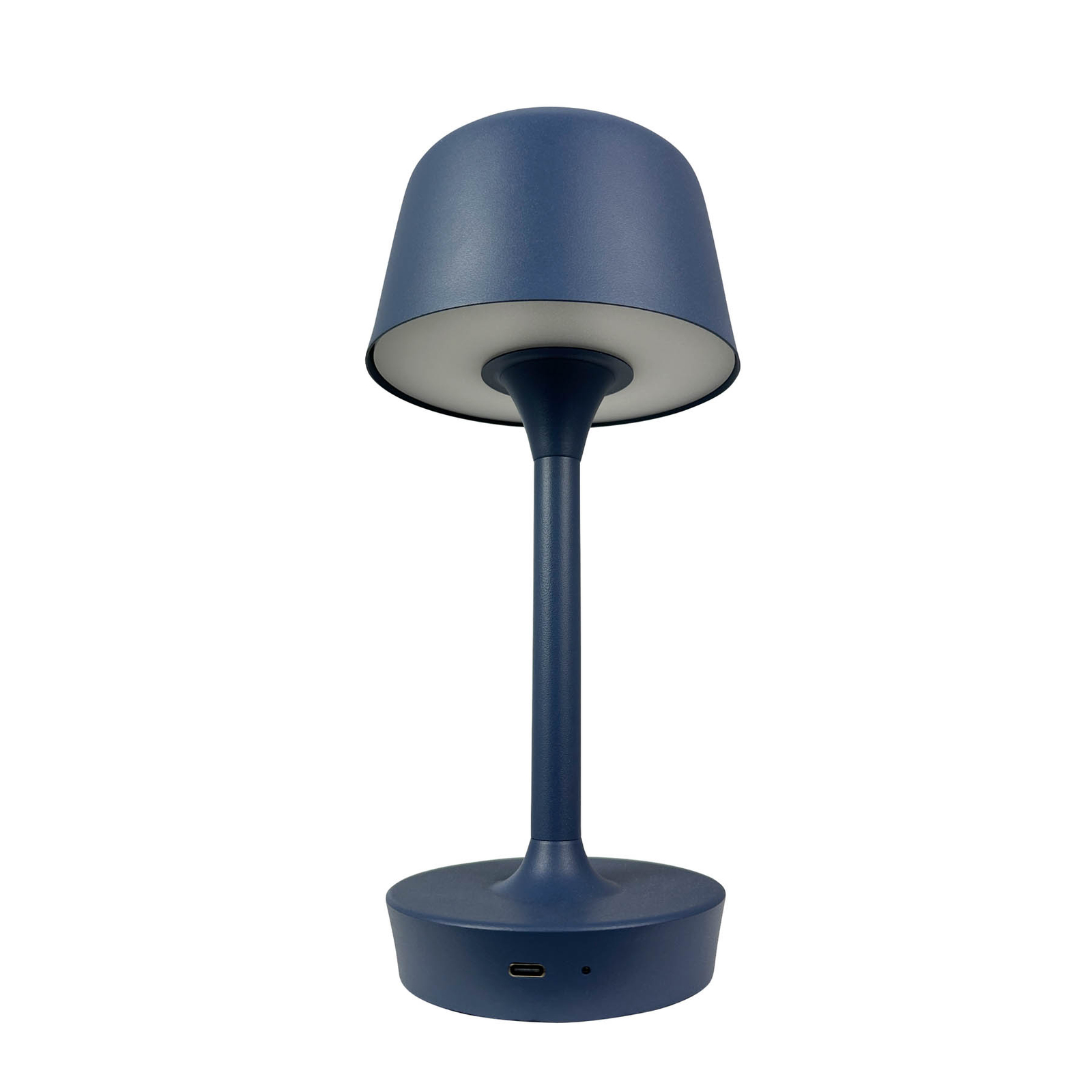 Dyberg Larsen LED table lamp Flow, blue, height 25 cm