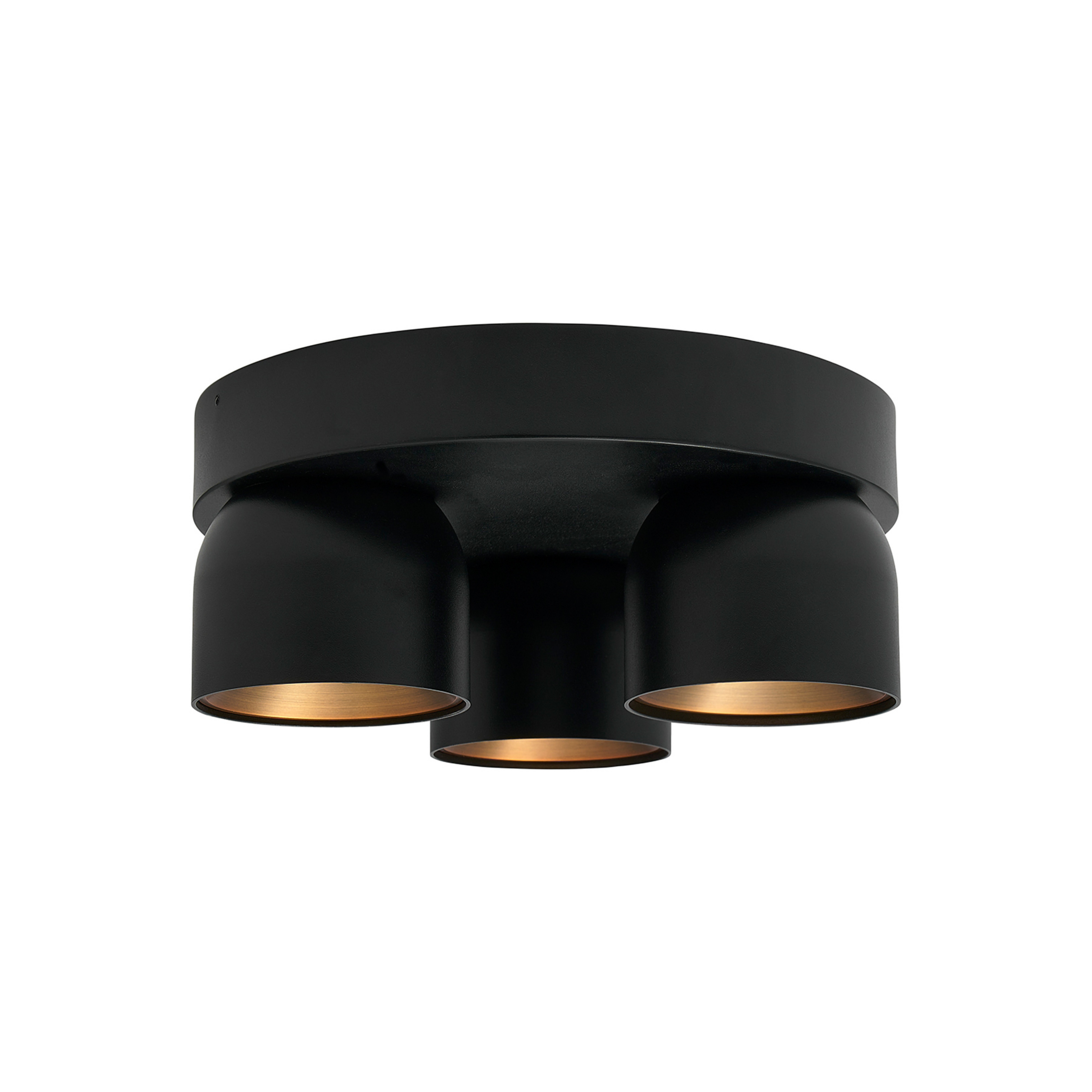 Downlight Pitcher, GU10, 3 luces, redondo, metal, negro