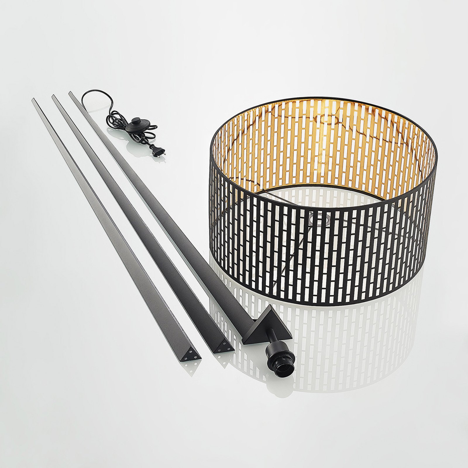 Thoralf Floor Lamp Black - Lindby