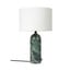 Dark green marbled / White