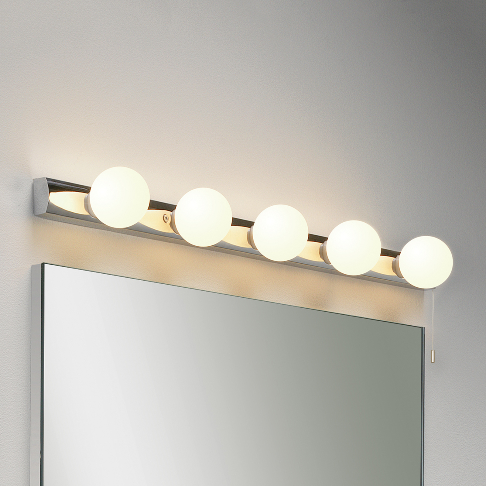 Astro Cabaret 5 Mirror Wall Light Classic, for Bathroom, Metal, glass, G9, 25 W, energy efficiency: A++, L: 70 cm, W: 6.5 cm