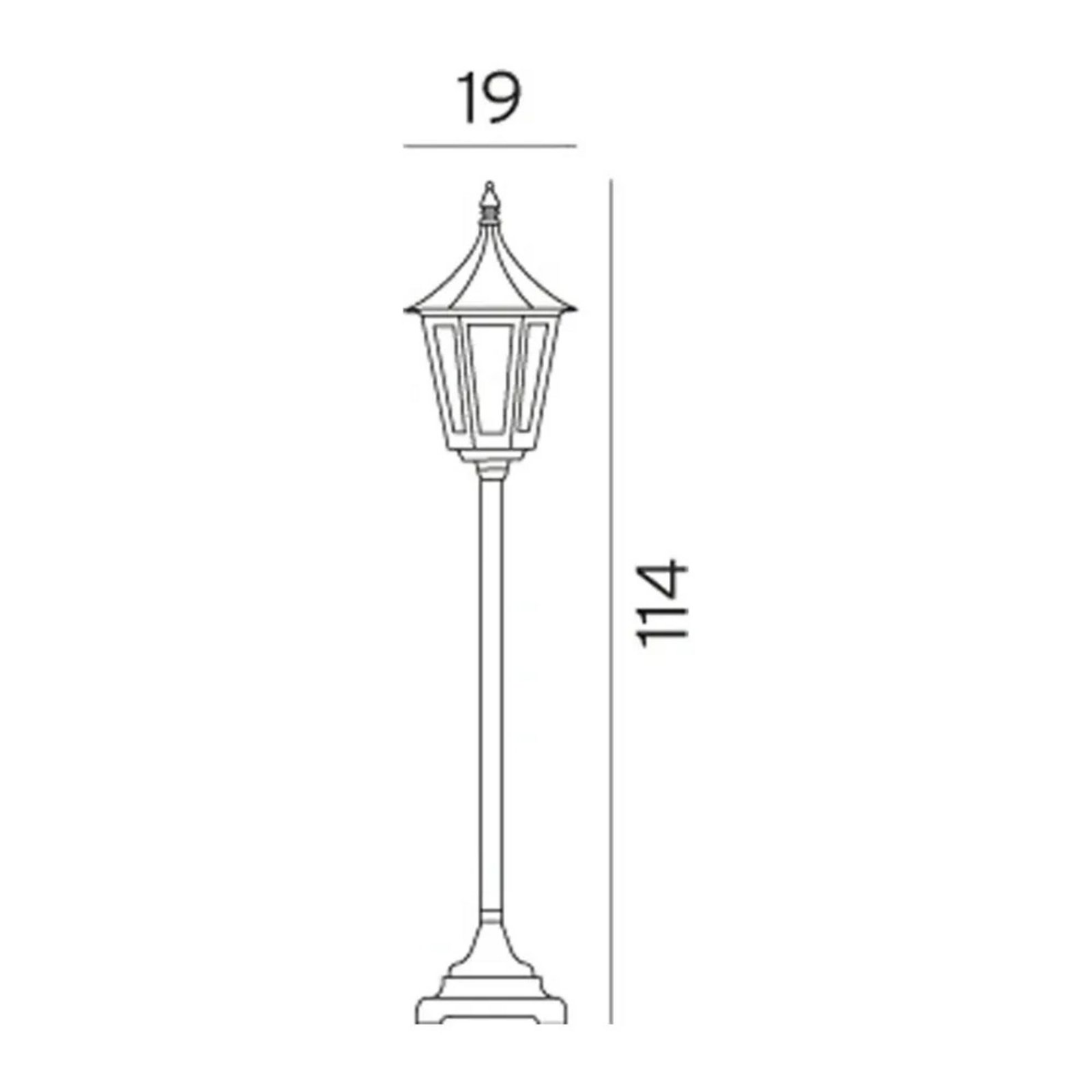 Rimini/Milano Lampadare Exterior Large White - Norlys