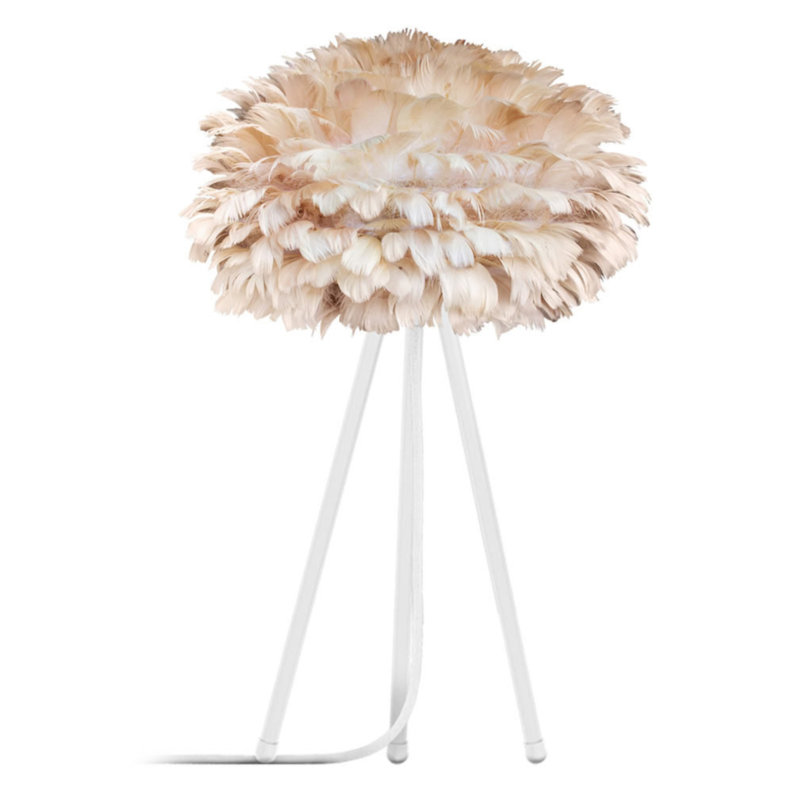 UMAGE Eos mini stolna lampa perje smeđa