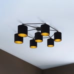 Deckenlampe Staiti schwarz mit Schirmen