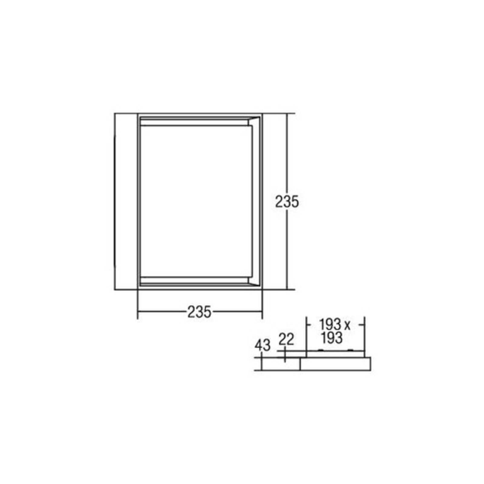 BRUMBERG 60108 LED-taklampa kvadratisk