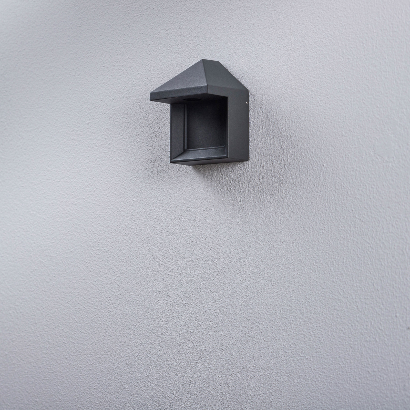 Lucande Zalinda LED vonkajšie nástenné svietidlo v tmavosivej farbe