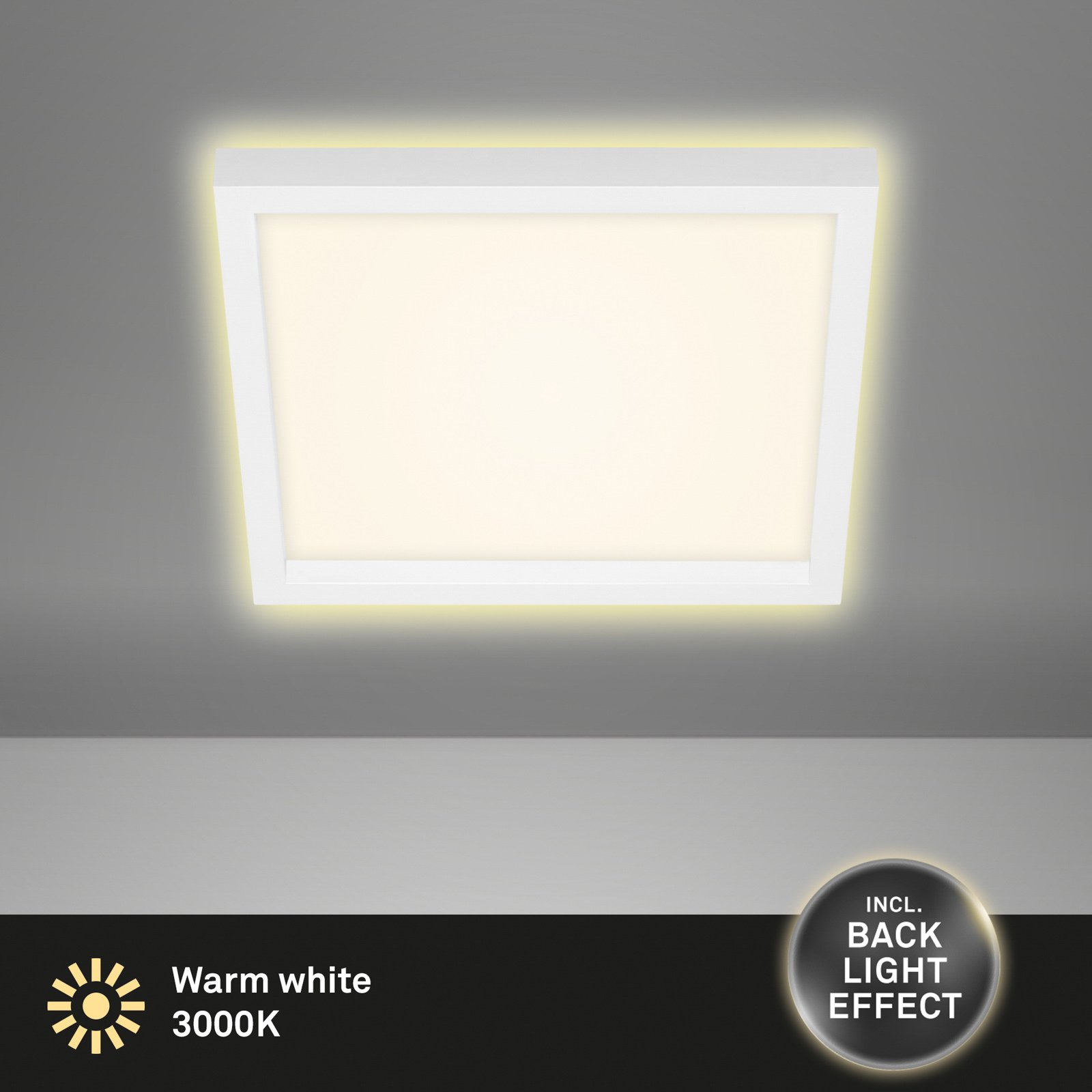 LED lubinis šviestuvas 7362, 29 x 29 cm, baltas