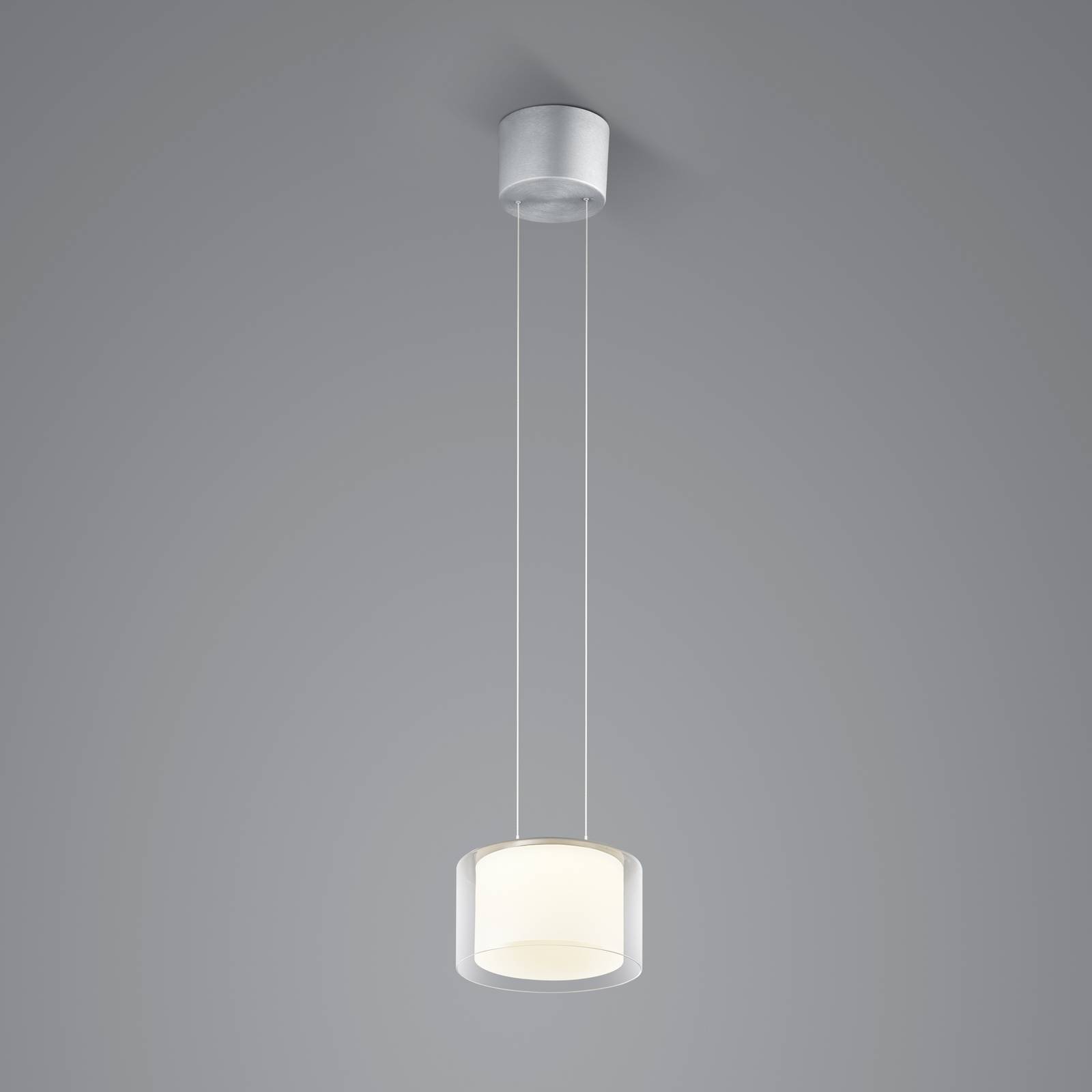 Lampa wisząca LED BANKAMP Grand Clear, 1-punktowa, Ø 20 cm