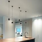 Lampă suspendată LED WEVER & DUCRÉ Cozy Zone 1.0, negru, 2.700 K