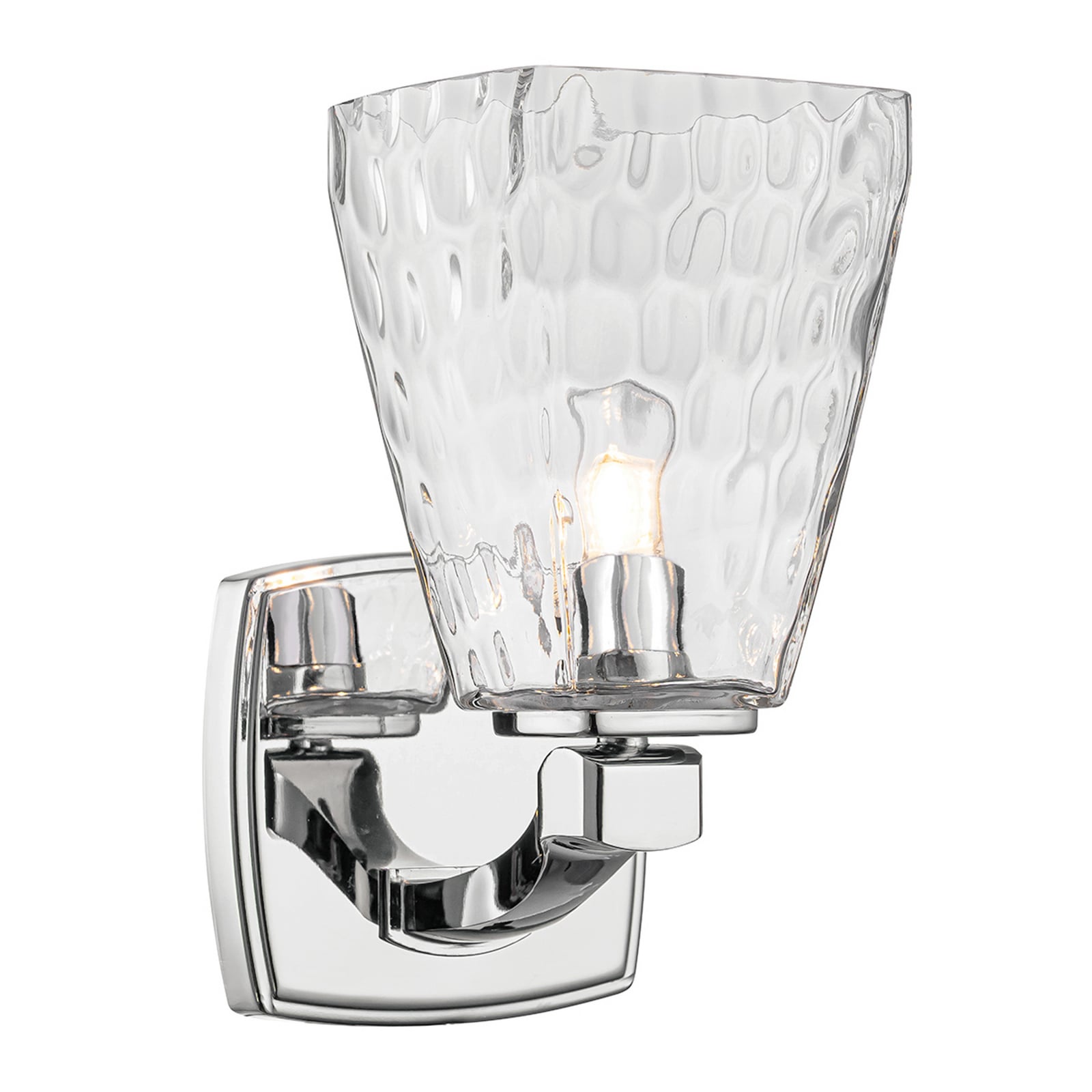 Nástenné svetlo Marant, chróm/číre, výška 24 cm, IP44 – KICHLER