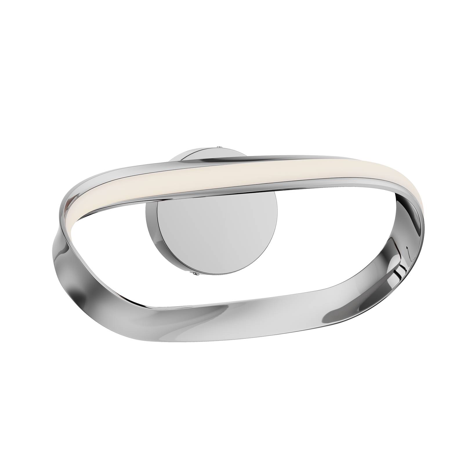 Lucande Xalia LED wall light, for Living / Dining Room, iron, aluminium, silicone, 10.4 W, W: 39 cm, H: 16.5 cm