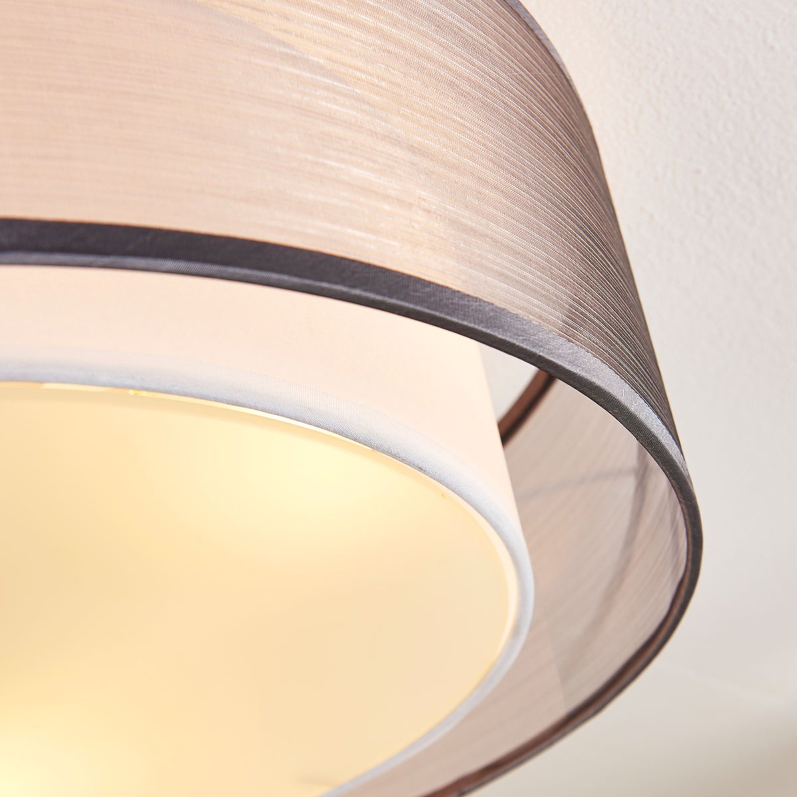 Tobia Ceiling Lamp Grey/White/Chrome - Lindby