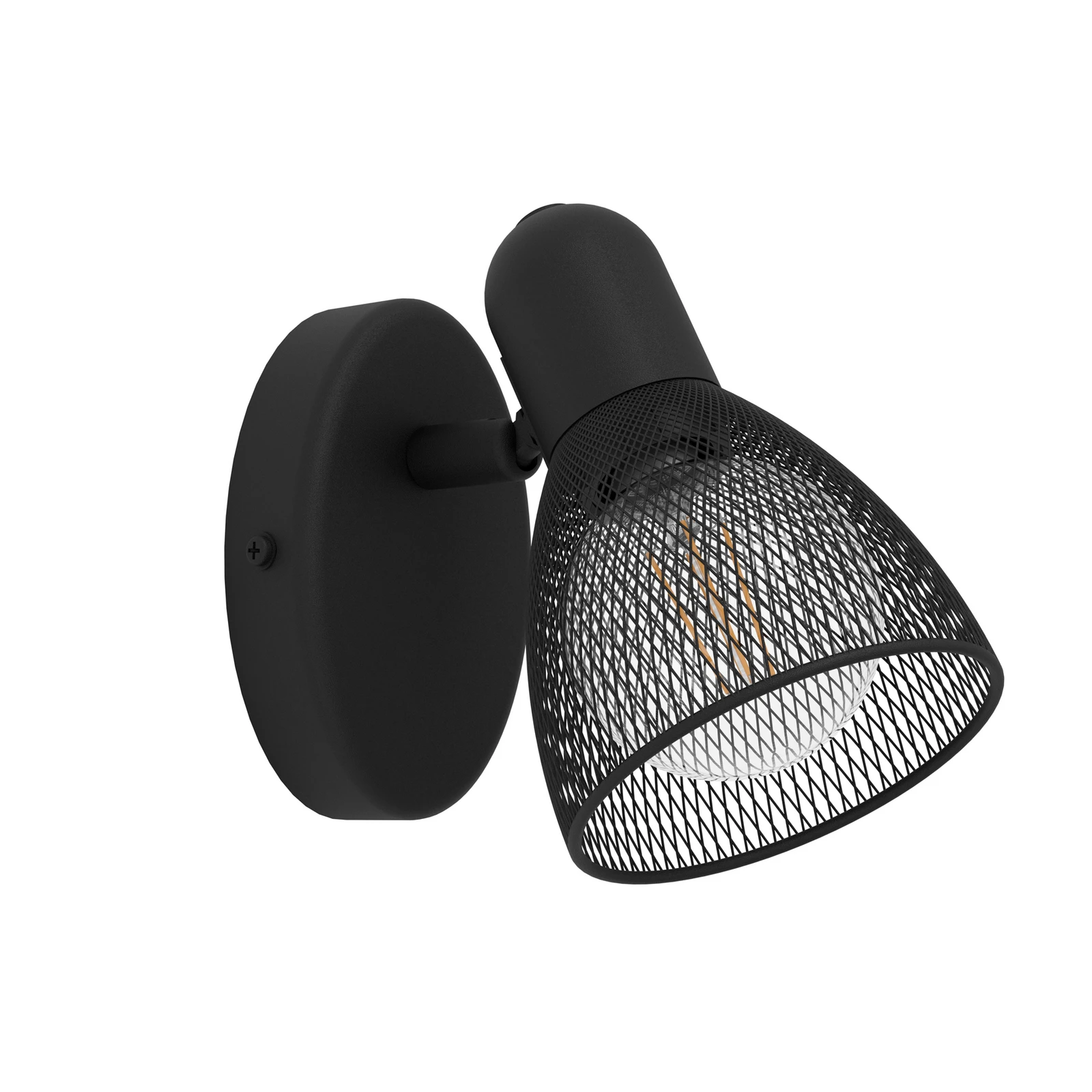 Carovigno wall spotlight, height 10.5 cm, black, steel