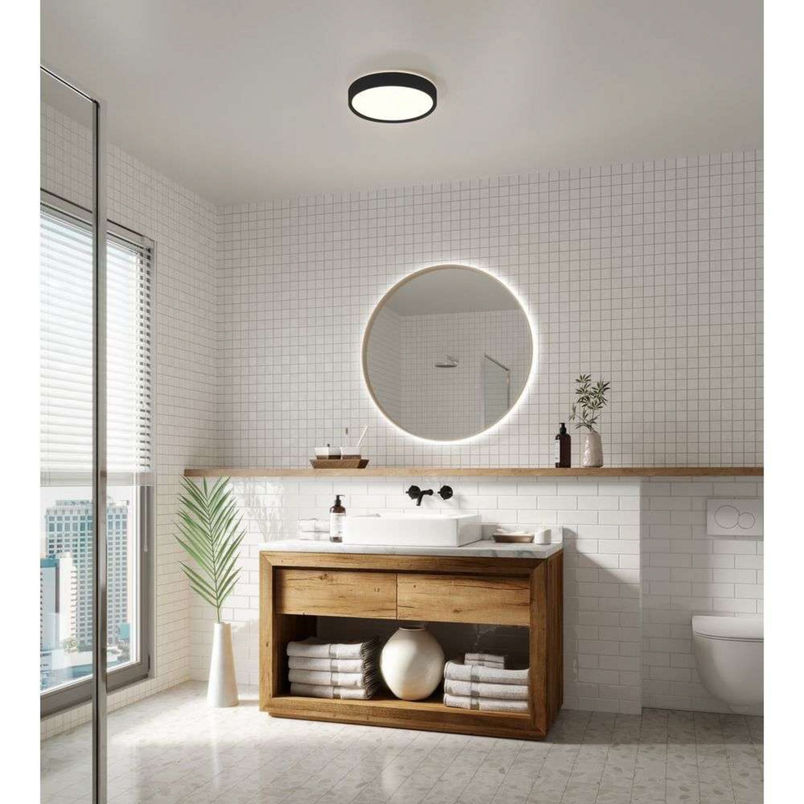 Noxy Plafond Dim. Black Nordlux - Badrum - Aluminium