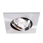 Discreet recessed ceiling ring, brushed aluminium, 7.4 cm