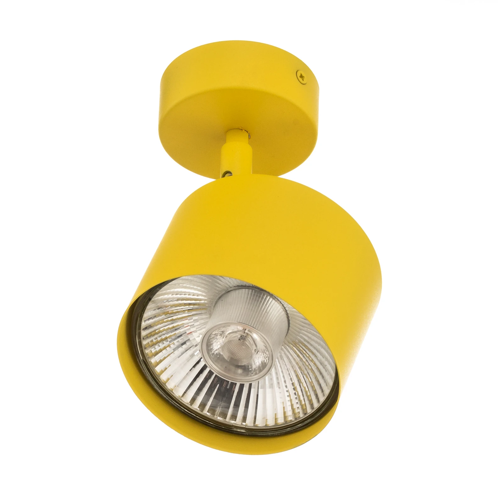 Spot pour plafond Chloe réglable à 1 lampe, jaune