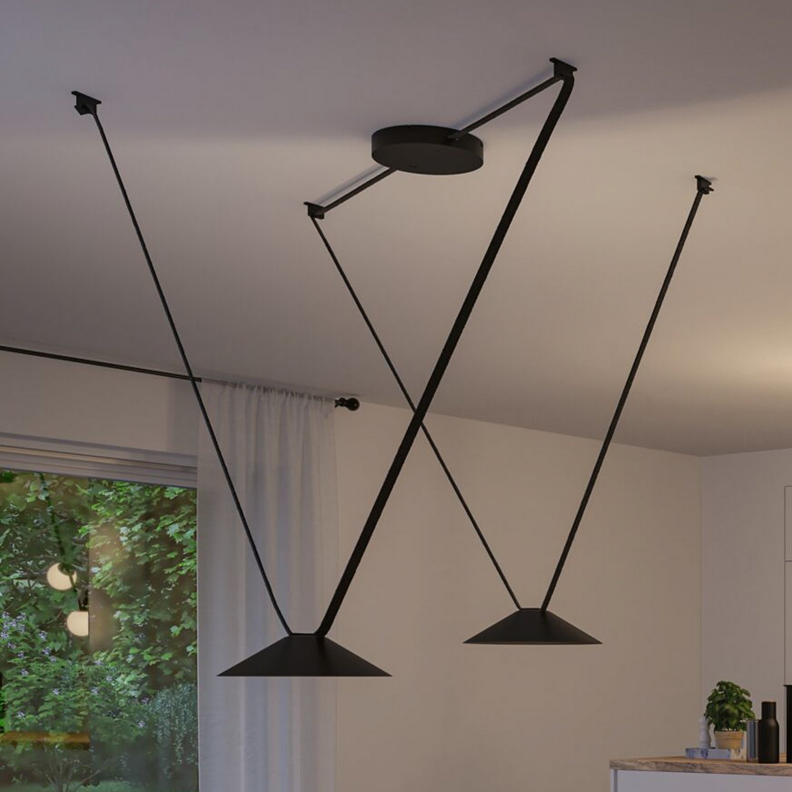 Paulmann ULine lámpara colgante LED Cone, negro, 3000 K