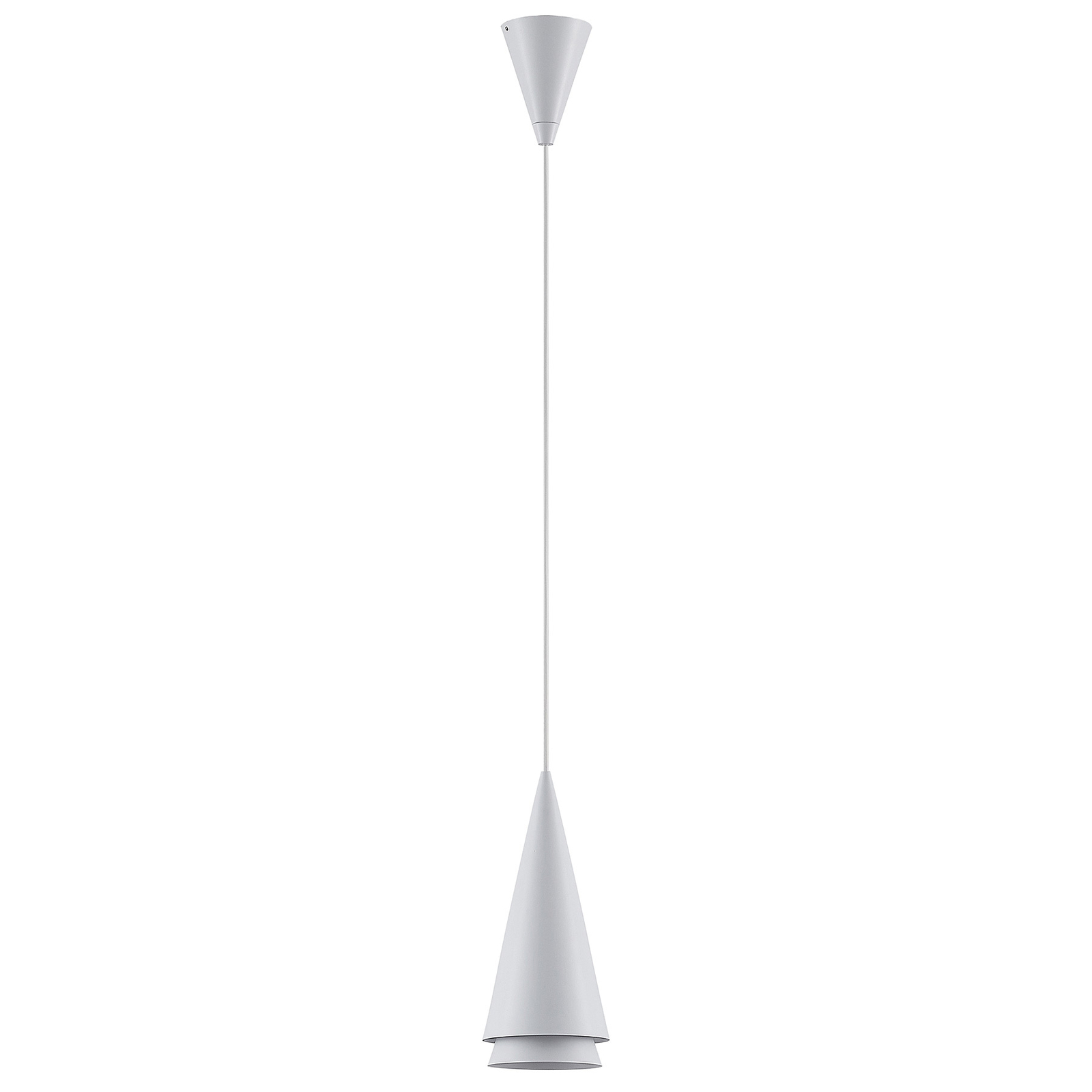 Lucande Naoh hanglamp, 1-lamp, wit